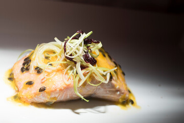 grilled salmon steak