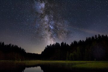 Die Milchstraße über dem Vogtlandsee