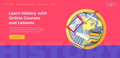 Obraz premium Learn history with online courses and lessons