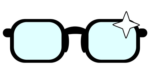 Clean glasses svg vector illustration