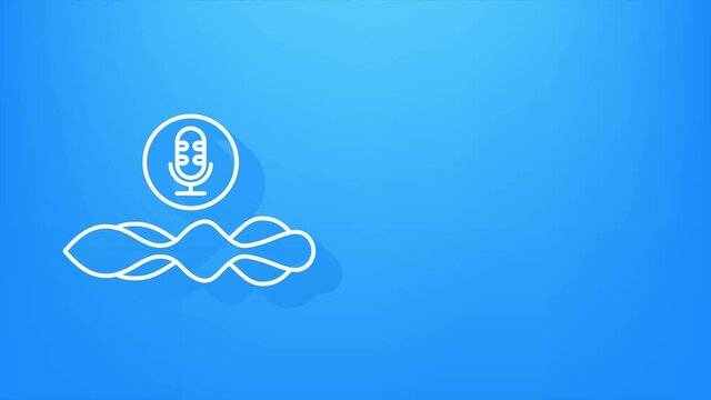 Podcast. Badge, icon stamp logo. Motion graphics.