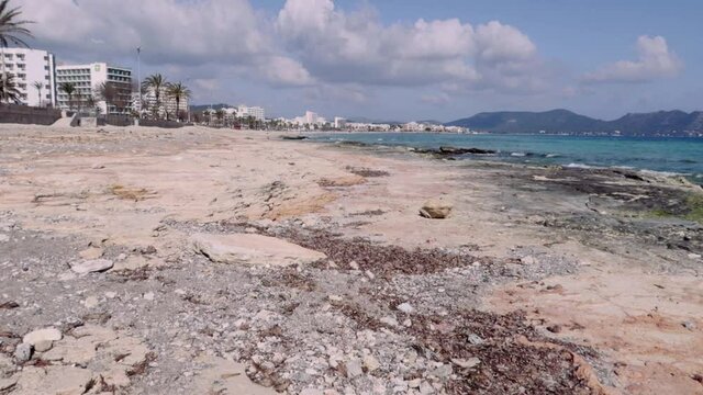 A beautiful view of the Cala Millor shore in Mallorca