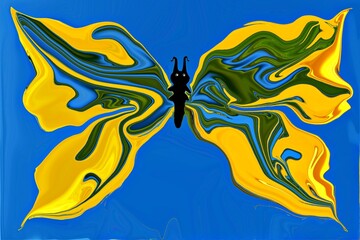 butterfly on a blue background