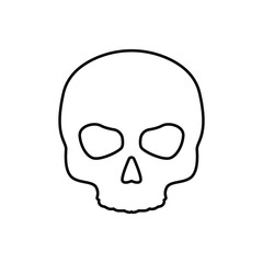Scull vector icon set. Skeleton illustration symbol collection. halloween sign or logo.