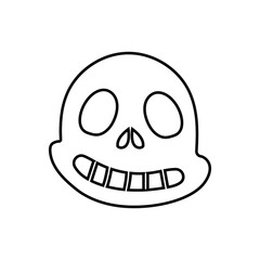 Scull vector icon set. Skeleton illustration symbol collection. halloween sign or logo.
