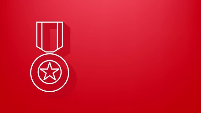 Hero of the Soviet Union gold star award. Motion graphics.