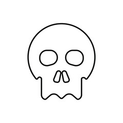 Scull vector icon set. Skeleton illustration symbol collection. halloween sign or logo.