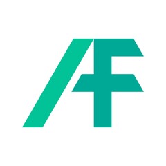 AF letter logo, modern and minimal concept, logo, logotype element for template.
