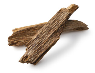 Agarwood isolated on white background