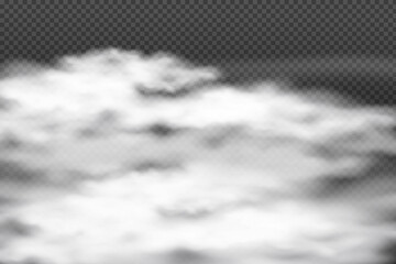 Cloudy sky or smog over the city.Vector illustration.