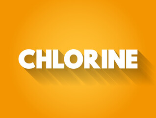 Chlorine text quote, concept background