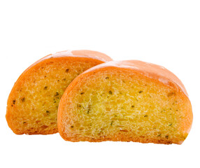 garlic bread isolated on white background ;Herb for health in food  .