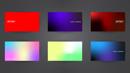 Abstract colorful blurred vector background set , Illustration Vector EPS 10