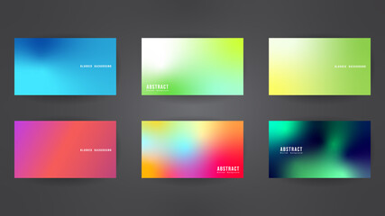 Fototapeta premium Abstract colorful blurred vector background set , Illustration Vector EPS 10