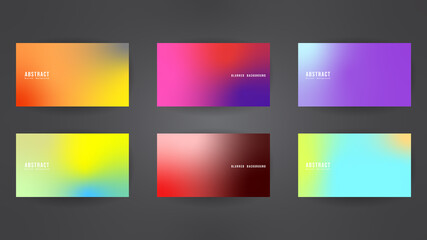 Abstract colorful blurred vector background set , Illustration Vector EPS 10