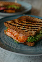 sandwich with salmon