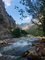 Naklejka na ściany i meble river in mountains