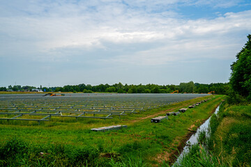 Construction of a solar energy park
