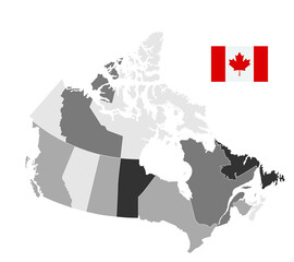 Canada Map On White. No text