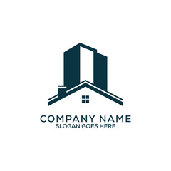 luxury Construction building logo design, letter N apartment real estate vector, can be used as symbols, brand identity, company logo, icons, or others.