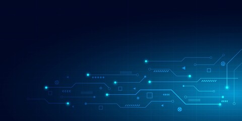 abstract technology background blue.Circuit board digital design.