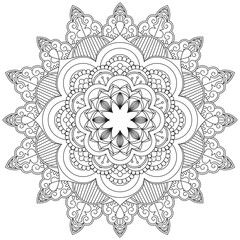 Leaf Flower Petal Coloring Mandala Art Simple Graphic Shape Vector Floral Oriental Outline Vintage Decorative Elements Pattern Illustration Islam Arabic Indian Turkish Mystic Religion Morals Lotus

