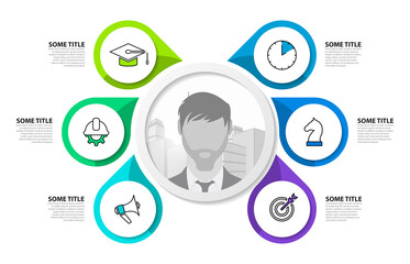 Infographic design template. Creative concept with 6 steps