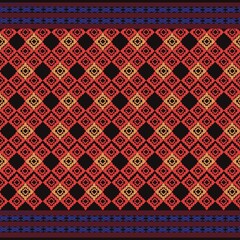 Ethnic tribal geometric seamless pattern with elements
