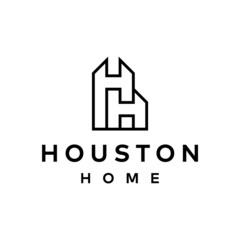 Clean and modern wordmark logo about letter H and real estate.
EPS 10, Vector.
