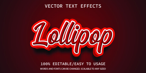 lollipop style text effect 