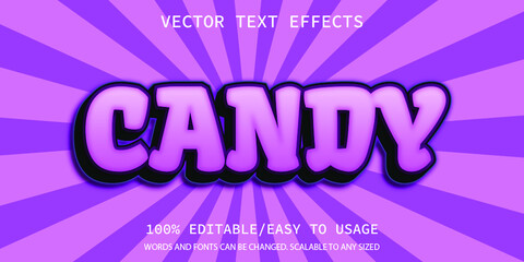 candy style text effect 