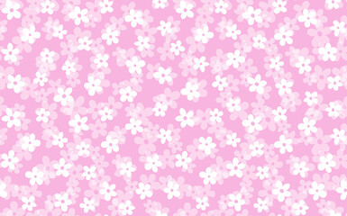 Floral seamless with hand drawn color flowers. Cute summer background. Modern floral compositions. Fashion vector stock illustration for wallpaper, posters, card, fabric, textile