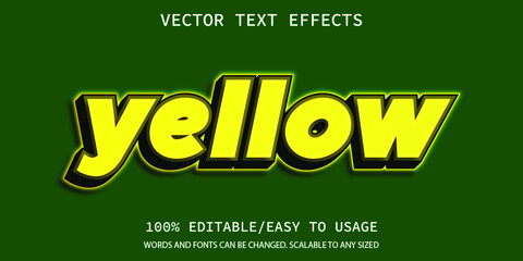 yellow style text effect 