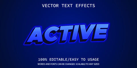 active style text effect 
