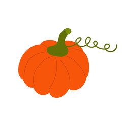 Autumn Halloween or Thanksgiving pumpkin symbol.