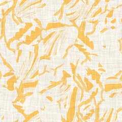 Seamless two tone hand drawn brushed effect pattern swatch. High quality illustration. Collage of minimal drawings arranged in a seamless pattern for print with fabric texture overlay. Rough scribble.