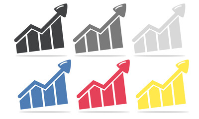 Statistics Arrow With a graph, Blue Arrow Increase, Arrow statistics up icon vector image, Arrow Grow Stat Illustrations, Growth graph, Statistics Icon, Financial stat arrow go up, Graph Illustration
