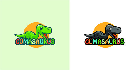 Dinosaurus cartoon logo design
