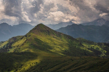 Plakat Letni widok z Cinque Torri Dolomty Alpy
