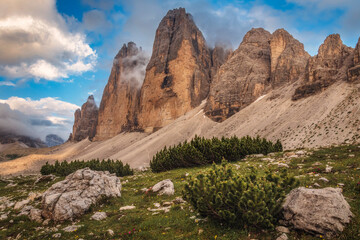 Tre Cime di Lavaredo Dolomity Alpy Włochy