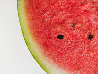 Juicy slice of red watermelon. The taste of summer