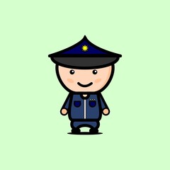 cute police character
