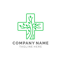Alternative medicine nature organic logo design
