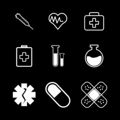 medical icons set