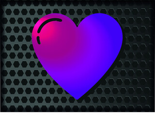 design love purple with metal background