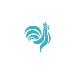 Obraz premium rooster logo vector template icon illustration