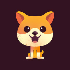 CUTE SHIBA INU DOG FOR CHARACTER, ICON, LOGO, STICKER AND ILLUSTRATION.
