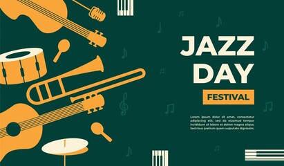 Jazz day vector illustration for poster, banner, event promotion 
