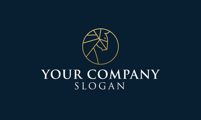 Creative horse vector logo design, modern and professional horse head symbol, Animal logo design, logo design