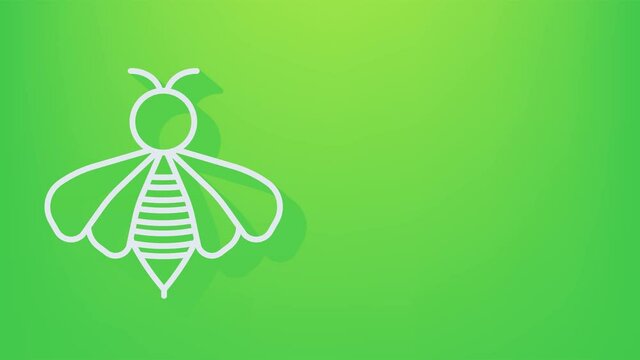 Honey flying bee. Bee icon. Motion graphics.